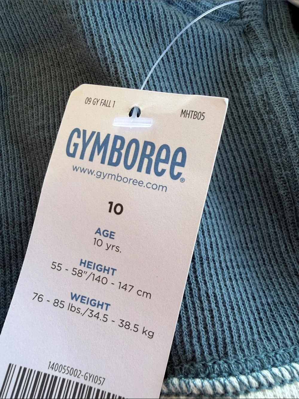 NWT Gymboree Blue Half-Zip Fleece Pullover with Stripe Detail